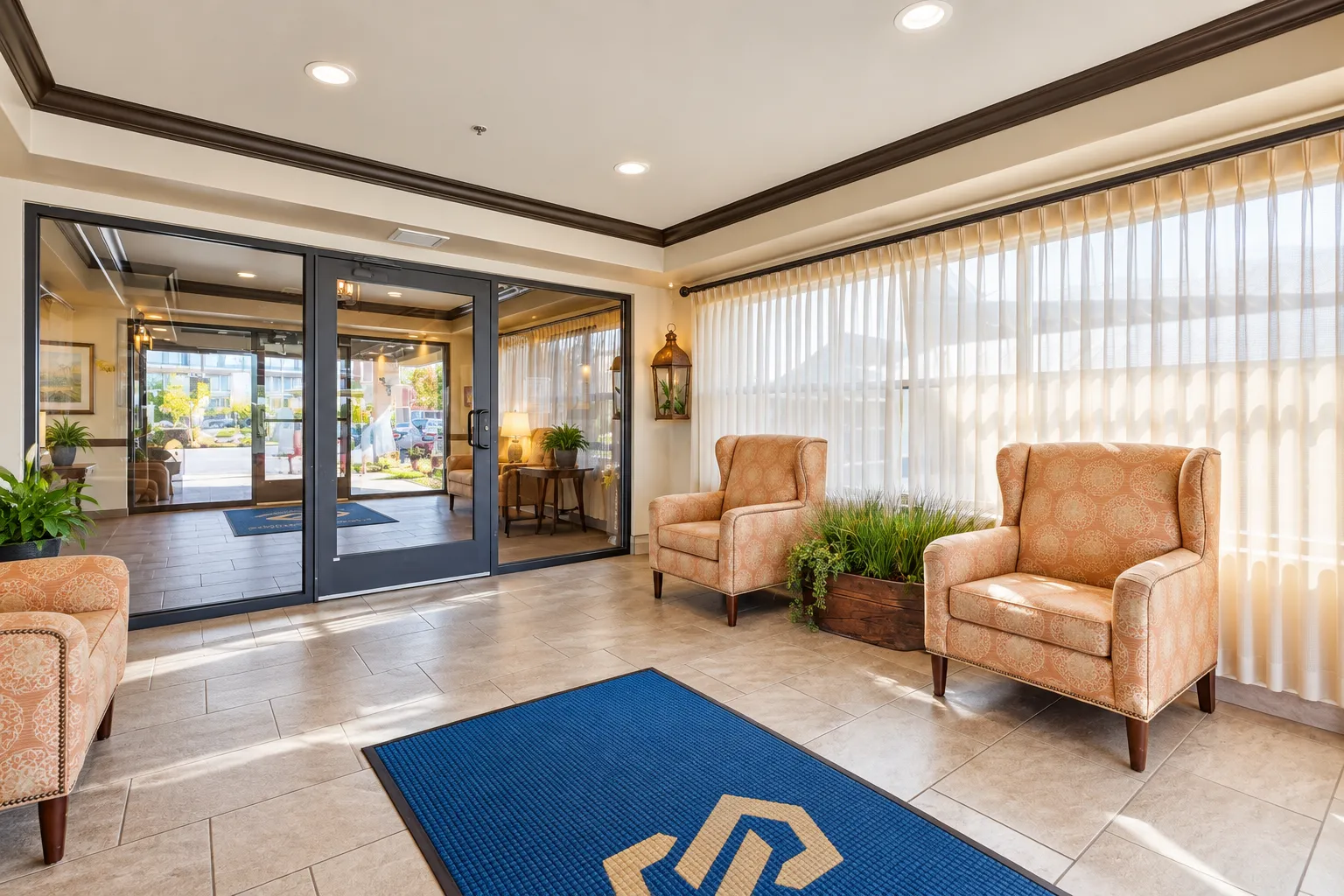 The lobby at River Valley