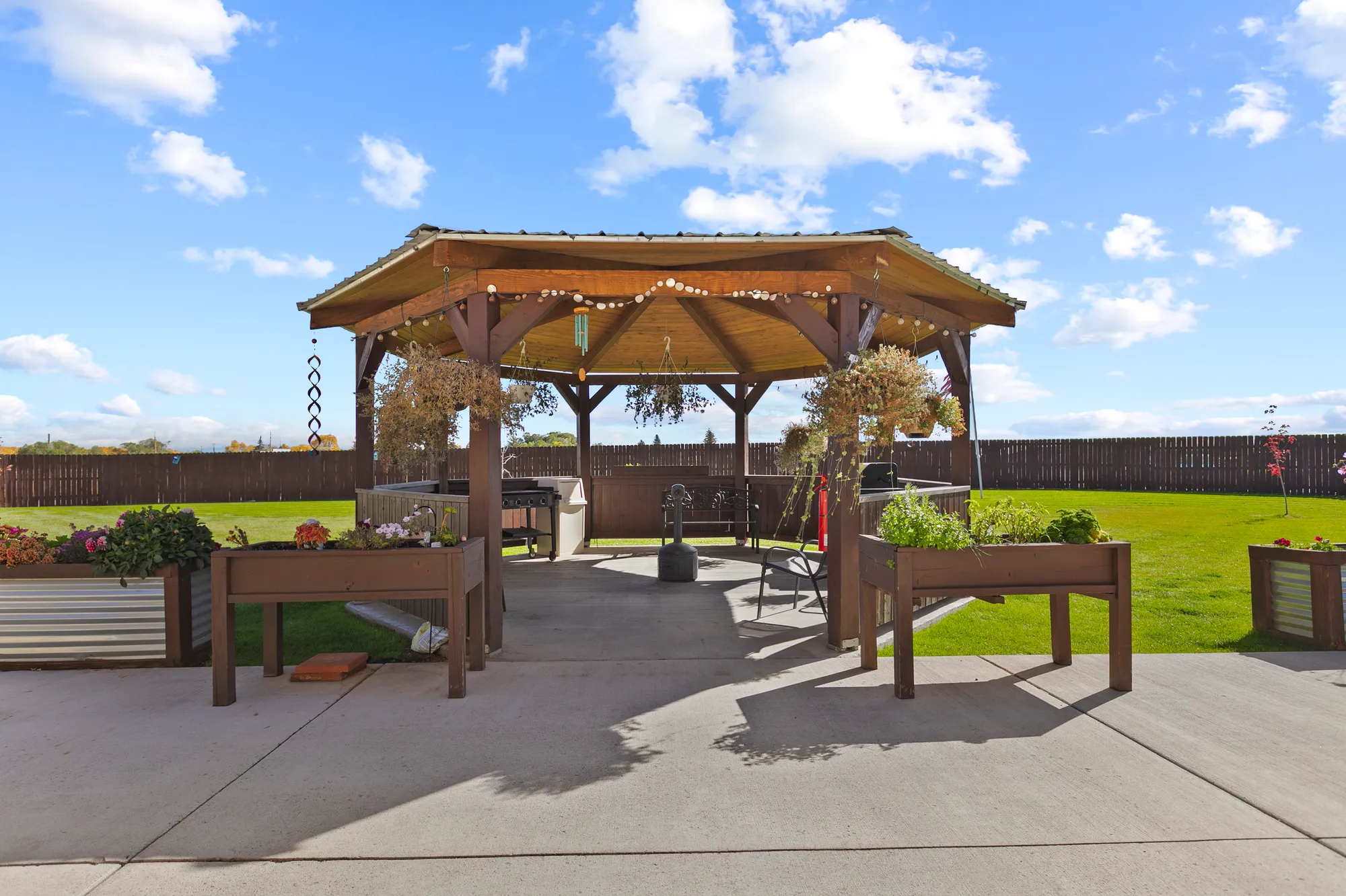 The garden patio at River Valley
