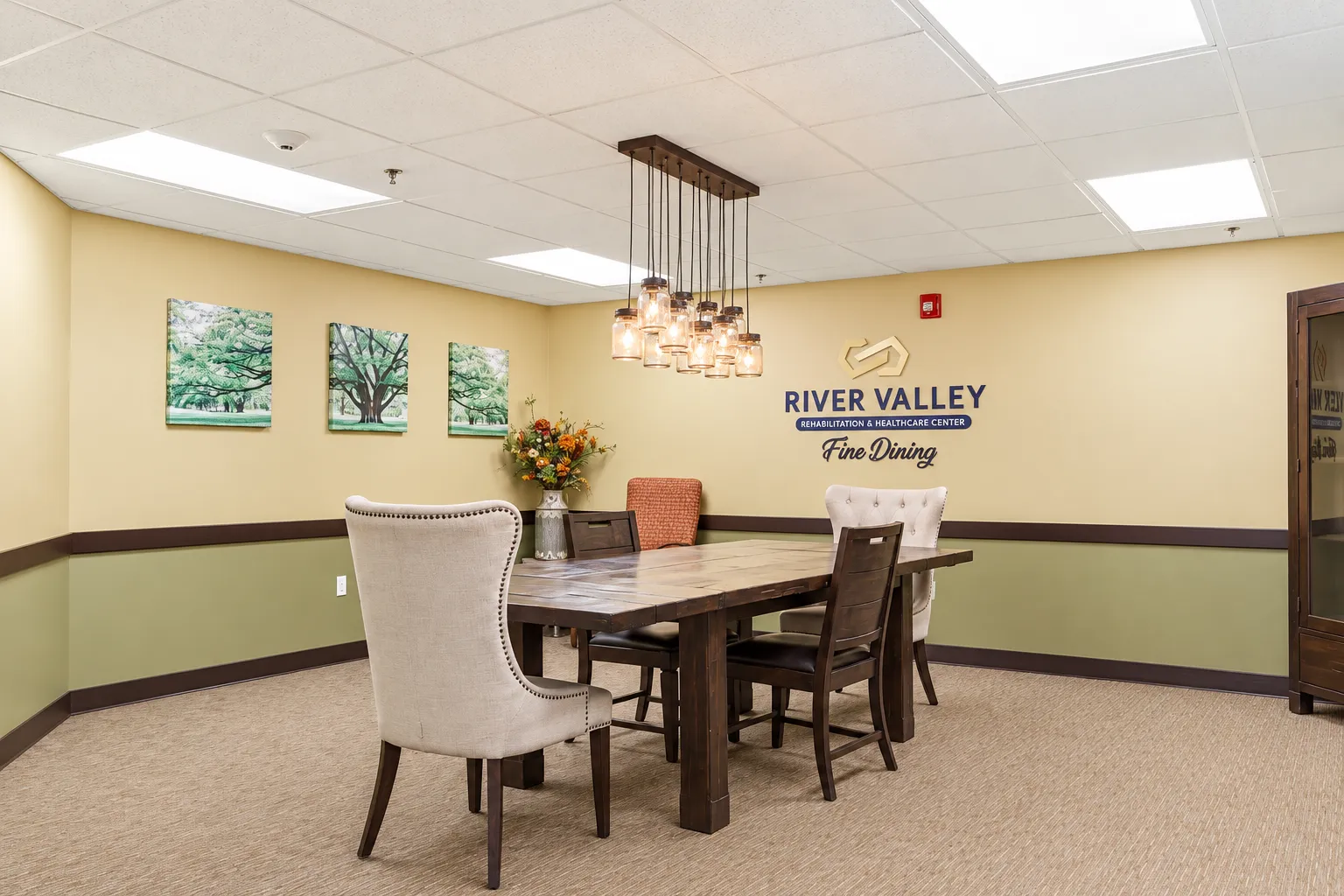 The dining room at River Valley
